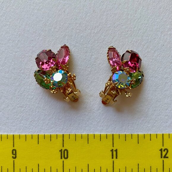 Vintage Beau Jewels Rhinestone Earrings - Picture 6 of 6